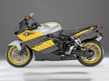 Erschwingliche BMW K1200S Motorrad Verkleidung 2005-2010 - Gelb Silber Matt Schwarz