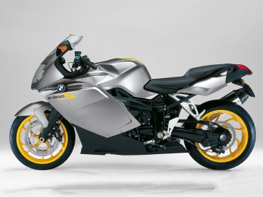 Erschwingliche BMW K1200S Motorrad Verkleidung Kit 2005-2010 - Silber Gelb Schwarz