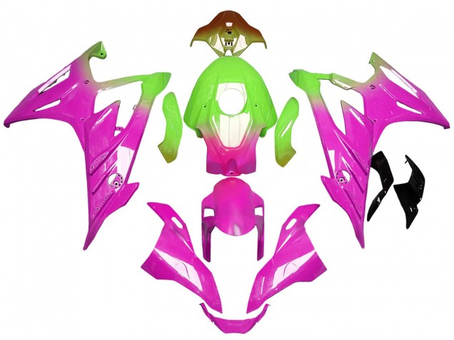 Erschwingliche BMW S1000RR Motorrad Verkleidung 2023-2024 - Gradient Rosa Limetten Grun