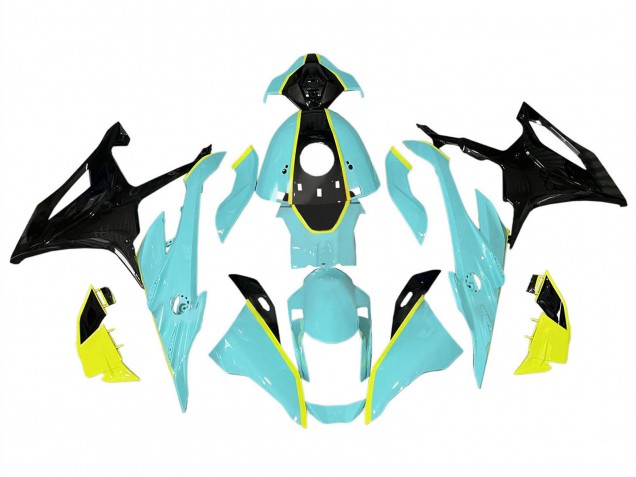 Erschwingliche BMW S1000RR Motorrad Verkleidung 2023-2024 - Hellgrun Gelb Schwarz