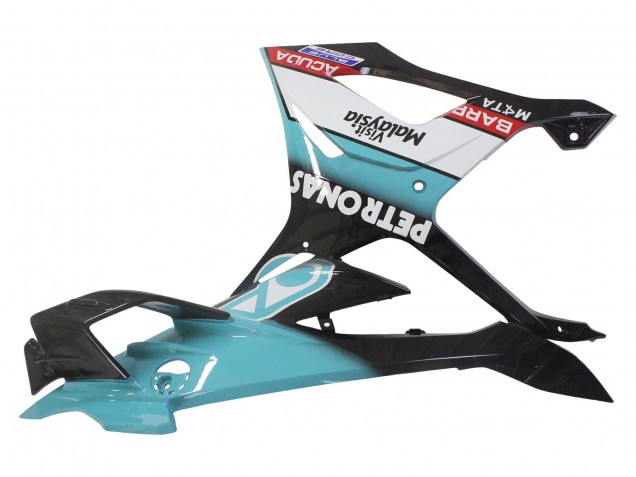 Erschwingliche BMW S1000RR Motorrad Verkleidung 2023-2024 - Hellblau Matt Schwarz Petronas