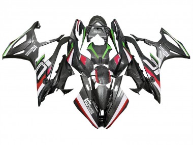 Erschwingliche BMW S1000RR Motorrad Verkleidung 2019-2022 - Schwarz Rot Grun Pata
