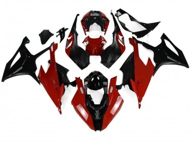 Erschwingliche BMW S1000RR Motorrad Verkleidung Kit 2019-2022 - Schwarz Rot