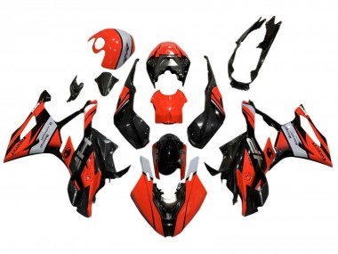 Erschwingliche BMW S1000RR Motorrad Verkleidung 2019-2022 - Schwarz Rot Grau