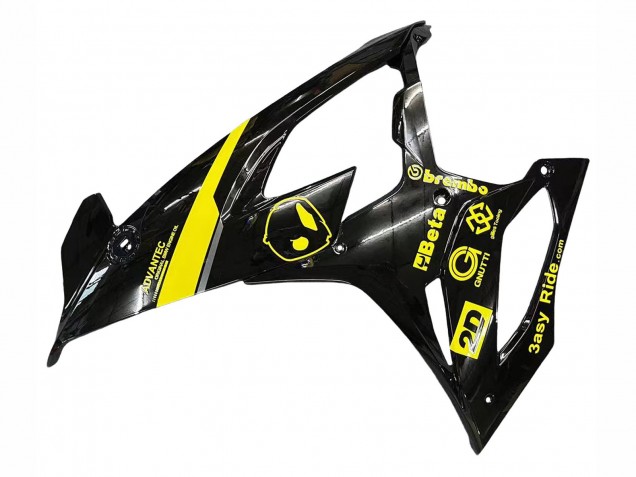 Erschwingliche BMW S1000RR Motorrad Verkleidung 2019-2022 - Glanzendes Schwarz Gelb