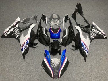 Erschwingliche BMW S1000RR Motorrad Verkleidung 2019-2022 - Weiss Schwarz Blau