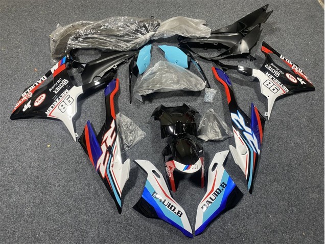 Erschwingliche BMW S1000RR Motorrad Verkleidung 2019-2022 - Blau Weiss Rot 98