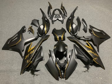 Erschwingliche BMW S1000RR Motorrad Verkleidung 2019-2022 - Schwarzes Gold Carbonfaser