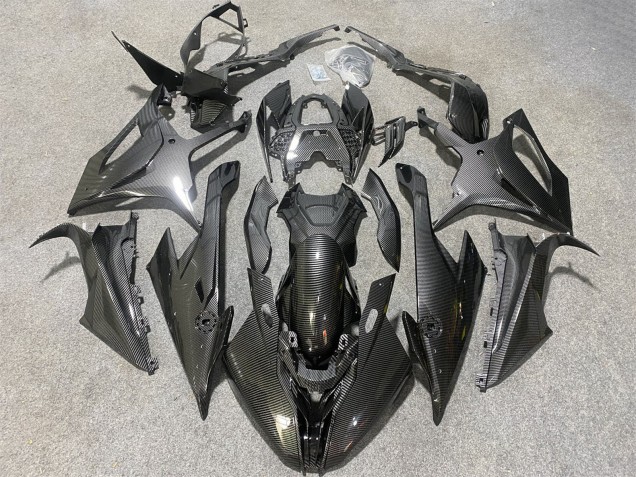Erschwingliche BMW S1000RR Motorrad Verkleidung 2019-2022 - Schwarze Carbonfaser