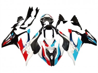 Erschwingliche BMW S1000RR Motorrad Verkleidung 2019-2022 - Schwarz Weiss Blau Rot