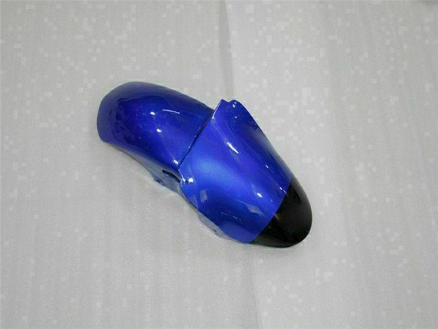 Erschwingliche Kawasaki ZX6R Motorrad Verkleidung 2000-2002 - Blau Glanzendes Schwarz Elf Bridgestone