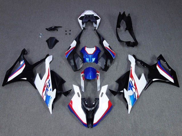 Erschwingliche BMW S1000RR Motorrad Verkleidung 2019-2022 - Blau Weiss Rot