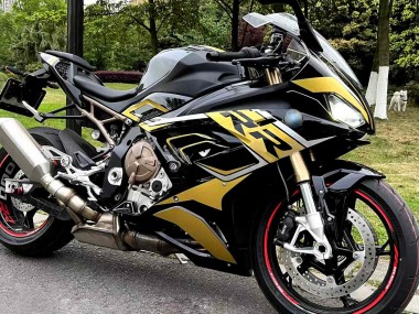 Erschwingliche BMW S1000RR Motorrad Verkleidung 2019-2022 - Schwarzes Gold