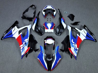 Erschwingliche BMW S1000RR Motorrad Verkleidung 2019-2022 - Weiss Schwarz Blau Rot