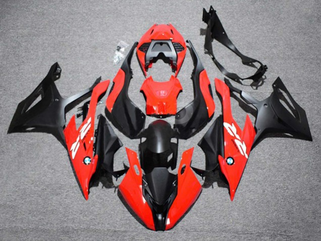 Erschwingliche BMW S1000RR Motorrad Verkleidung 2019-2022 - Rot Schwarz