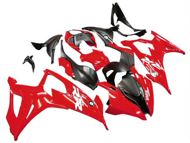 Erschwingliche BMW S1000RR Motorrad Verkleidung Kit 2019-2022 - Rot Schwarz