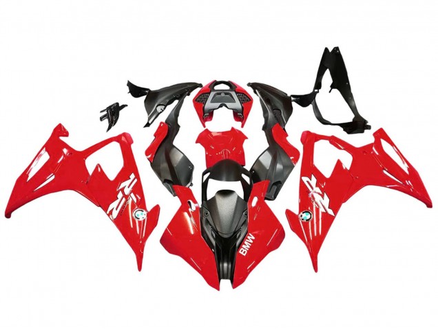 Erschwingliche BMW S1000RR Motorrad Verkleidung Kit 2019-2022 - Rot Schwarz