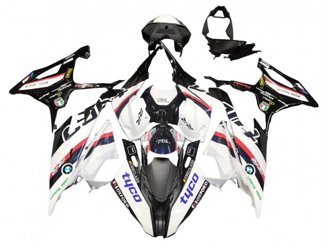 Erschwingliche BMW S1000RR Motorrad Verkleidung 2019-2022 - Weiss Schwarz Rosa Oxford