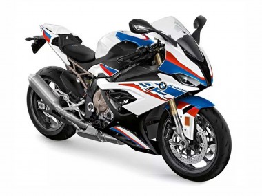 Erschwingliche BMW S1000RR Motorrad Verkleidung 2019-2022 - Weiss Blau Rot