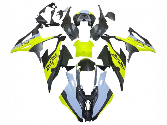 Erschwingliche BMW S1000RR Motorrad Verkleidung 2019-2022 - Schwarz Gelb Grau