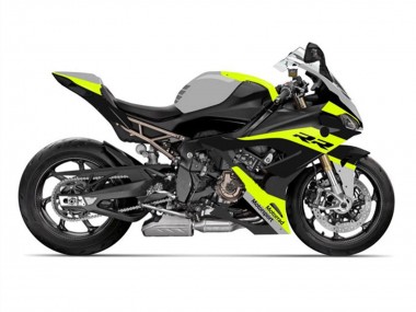 Erschwingliche BMW S1000RR Motorrad Verkleidung 2019-2022 - Schwarz Gelb Grau