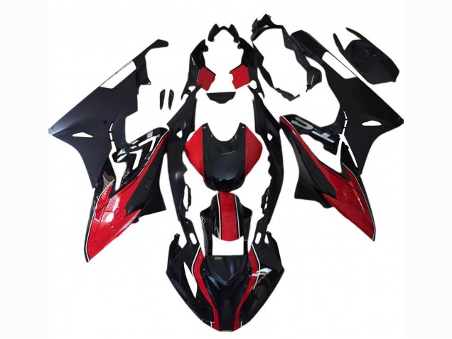 Erschwingliche BMW S1000RR Motorrad Verkleidung 2017-2018 - Rot Matt Schwarz