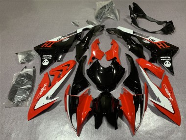 Erschwingliche BMW S1000RR Motorrad Verkleidung 2017-2018 - Weiss Rot Glanzendes Schwarz