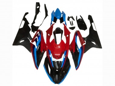 Erschwingliche BMW S1000RR Motorrad Verkleidung 2017-2018 - Blau Rot Schwarz