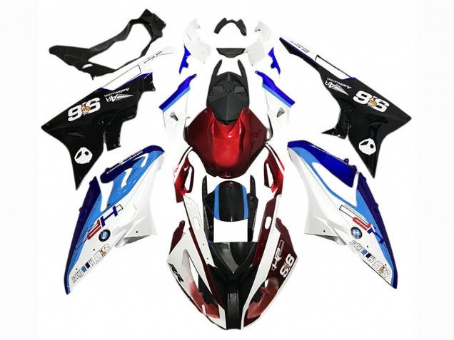 Erschwingliche BMW S1000RR Motorrad Verkleidung 2017-2018 - Weiss Blau Rot Schwarz