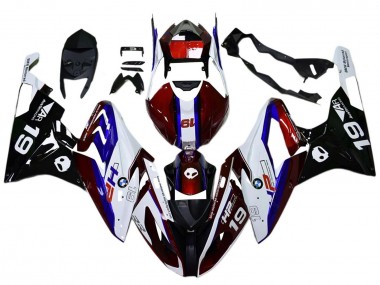 Erschwingliche BMW S1000RR Motorrad Verkleidung 2017-2018 - Weiss Rot Blau Schwarz