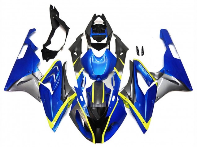 Erschwingliche BMW S1000RR Motorrad Verkleidung 2017-2018 - Silber Blau Gelb
