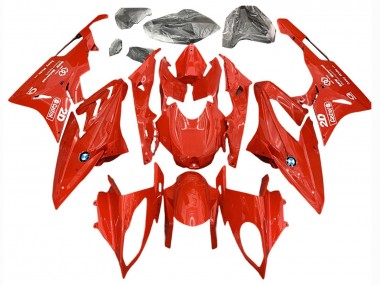 Erschwingliche BMW S1000RR Motorrad Verkleidung 2017-2018 - Rot Castrol