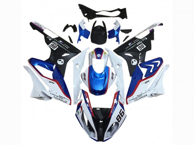 Erschwingliche BMW S1000RR Motorrad Verkleidung Kit 2015-2016 - Weiss Rot Blau Matt Schwarz