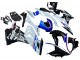Erschwingliche BMW S1000RR Motorrad Verkleidung Kit 2015-2016 - Weiss Blau Glanzendes Schwarz