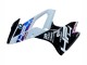 Erschwingliche BMW S1000RR Motorrad Verkleidung Kit 2015-2016 - Weiss Blau Glanzendes Schwarz