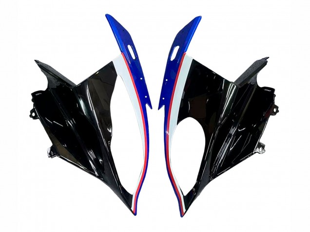 Erschwingliche BMW S1000RR Motorrad Verkleidung Kit 2015-2016 - Weiss Blau Glanzendes Schwarz