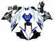 Erschwingliche BMW S1000RR Motorrad Verkleidung Kit 2015-2016 - Weiss Blau Glanzendes Schwarz