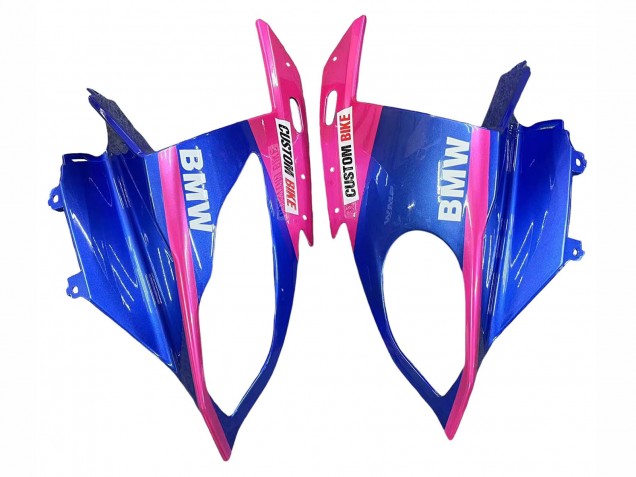 Erschwingliche BMW S1000RR Motorrad Verkleidung 2015-2016 - Rosa Blau Hai