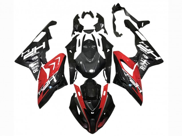 Erschwingliche BMW S1000RR Motorrad Verkleidung 2015-2016 - Rot Schwarz Carbonfaser