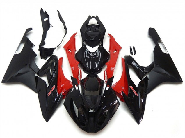 Erschwingliche BMW S1000RR Motorrad Verkleidung 2015-2016 - Rot Glanzendes Schwarz Matt Schwarz