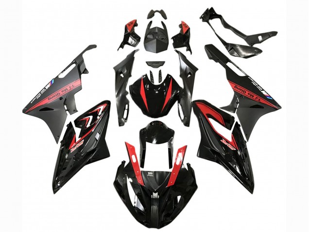 Erschwingliche BMW S1000RR Motorrad Verkleidung 2015-2016 - Rot Glanzendes Schwarz Matt Schwarz