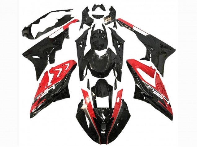 Erschwingliche BMW S1000RR Motorrad Verkleidung 2015-2016 - Rot Glanzendes Schwarz