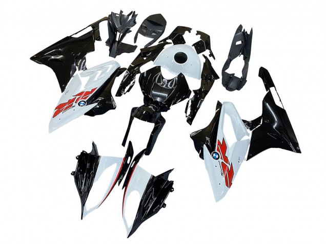 Erschwingliche BMW S1000RR Motorrad Verkleidung 2015-2016 - Weiss Schwarz Carbonfaser