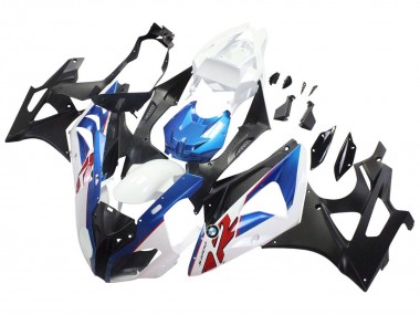 Erschwingliche BMW S1000RR Motorrad Verkleidung 2009-2014 - Weiss Blau Matt Schwarz