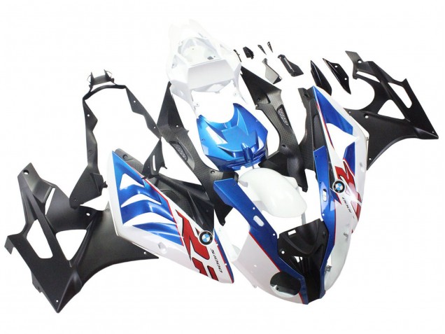 Erschwingliche BMW S1000RR Motorrad Verkleidung 2009-2014 - Weiss Blau Matt Schwarz
