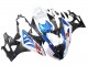 Erschwingliche BMW S1000RR Motorrad Verkleidung 2009-2014 - Weiss Blau Matt Schwarz