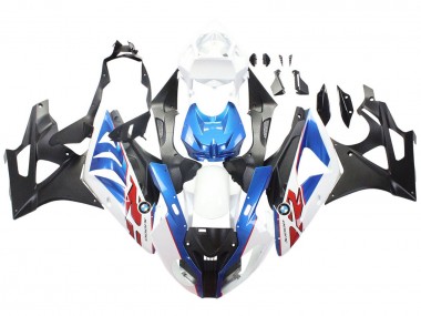 Erschwingliche BMW S1000RR Motorrad Verkleidung 2009-2014 - Weiss Blau Matt Schwarz