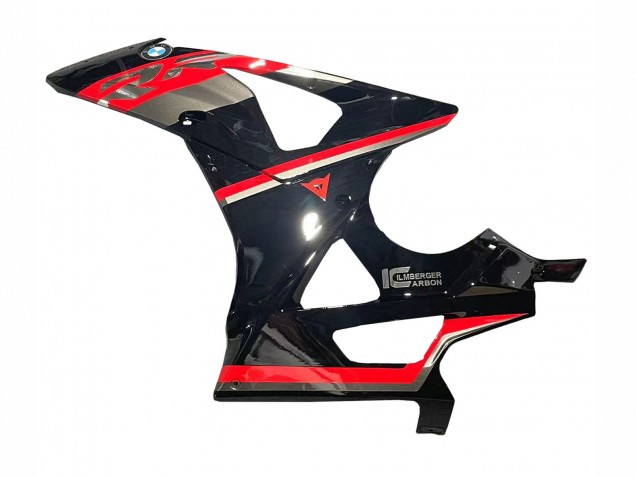Erschwingliche BMW S1000RR Motorrad Verkleidung 2009-2014 - Rot Glanzendes Schwarz
