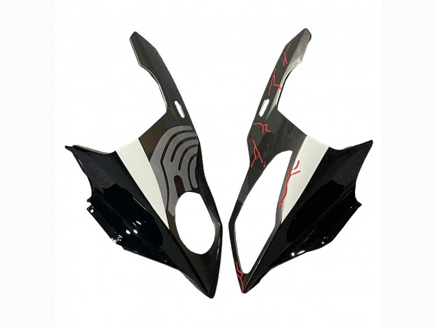 Erschwingliche BMW S1000RR Motorrad Verkleidung 2009-2014 - Rot Glanzendes Schwarz