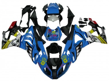 Erschwingliche BMW S1000RR Motorrad Verkleidung 2009-2014 - Weiss Blau Schwarz Gelb Hai